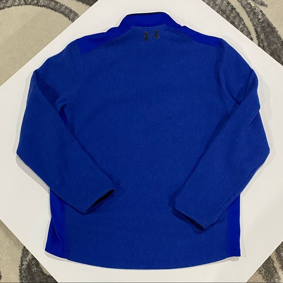 Under Armour Men’s Blue 1/4 Zip Pullover Loose Fit - Picture 3 of 3